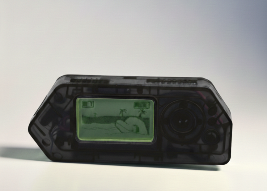 Flipper Zero with a colorful shell