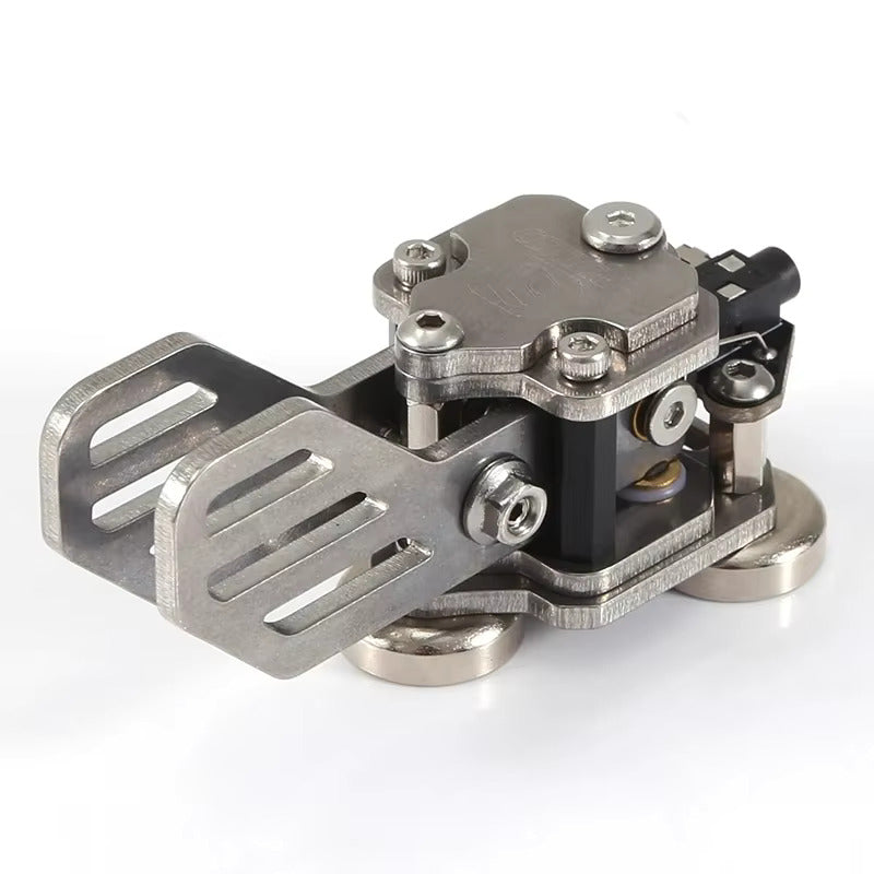 Mini Key Morse Radio HAM Send Telegram Double Paddle Morse Code Key Stainless Steel CW Morse Key Portable Telegraph Key Magnetic Base
