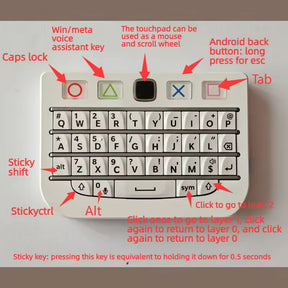 Blackberry Q10 Mini Keyboard with Trackpad Bluetooth USB Dual Mode Dpi Ten Speed Adjustment All Keys Have No Conflicts